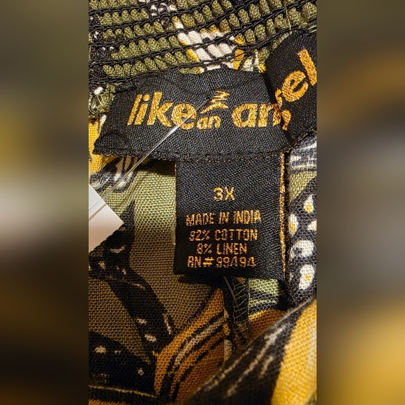 Like An Angel Shorts Womens 3X Leaf Floral Multicolor High Waist Elastic Resort - Picture 4 of 10